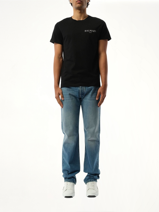 Balmain Vintage T-Shirt in Black/Silver