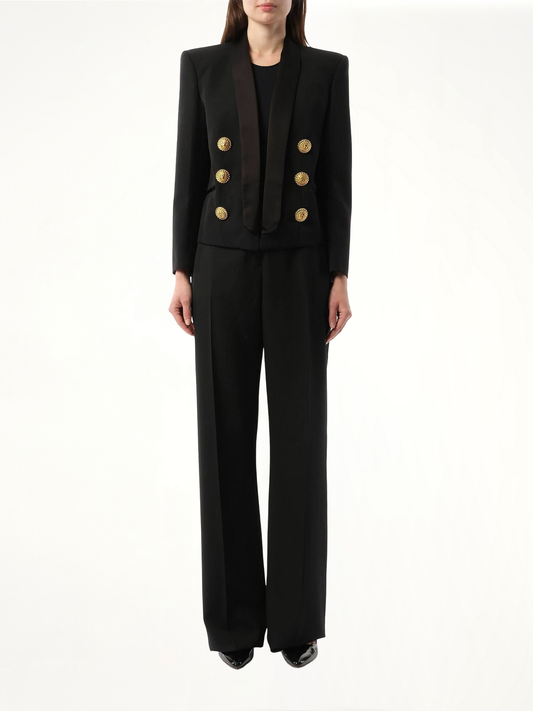 6 BTN Satin GDP Jacket in Black