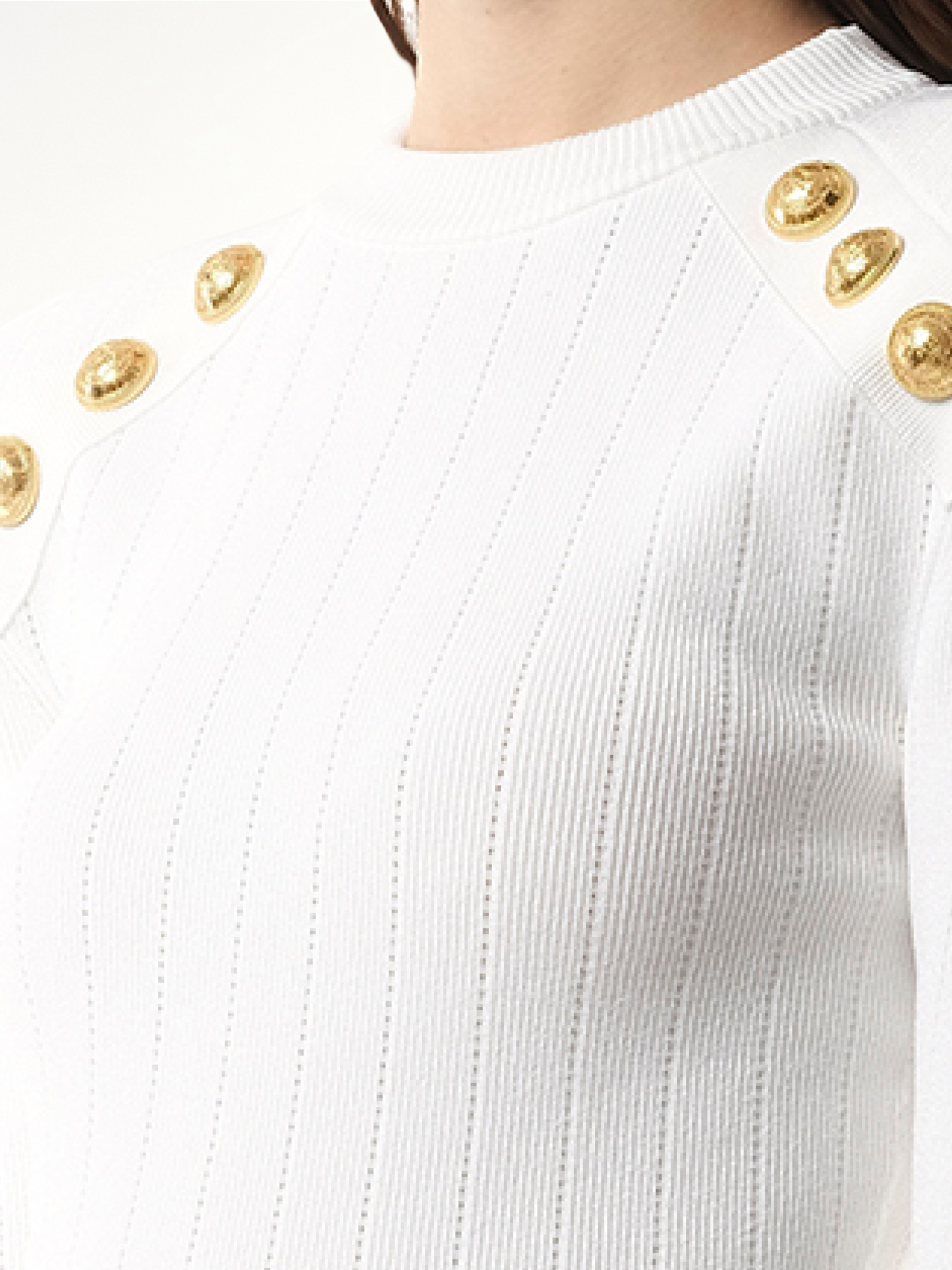 6 BTN Knit Pullover in White