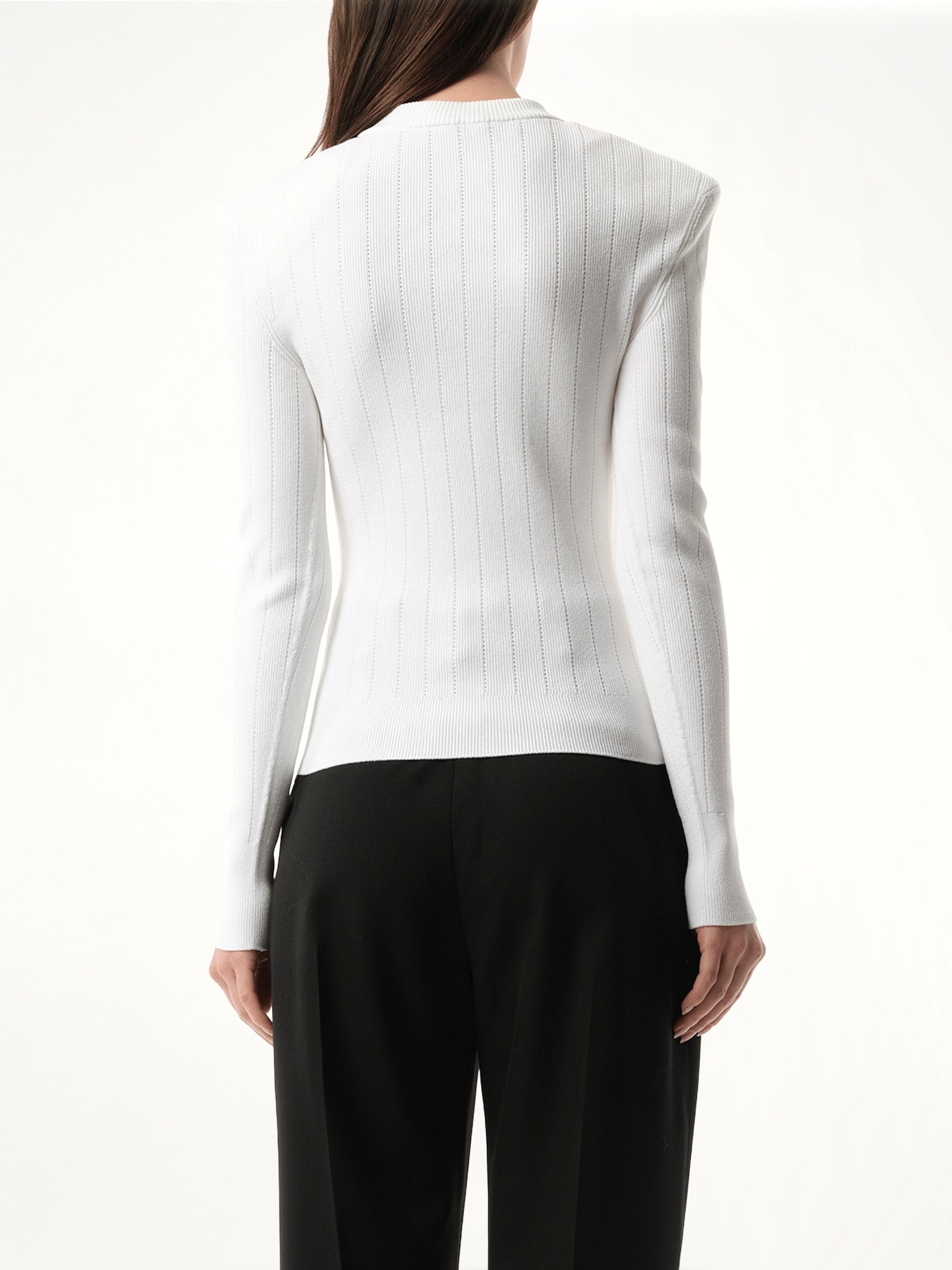 6 BTN Knit Pullover in White