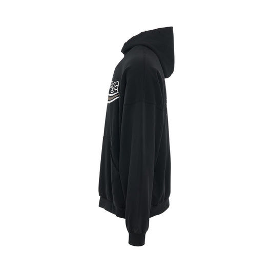 Hand drawn Political Campaign Oversized Hoodie in Black