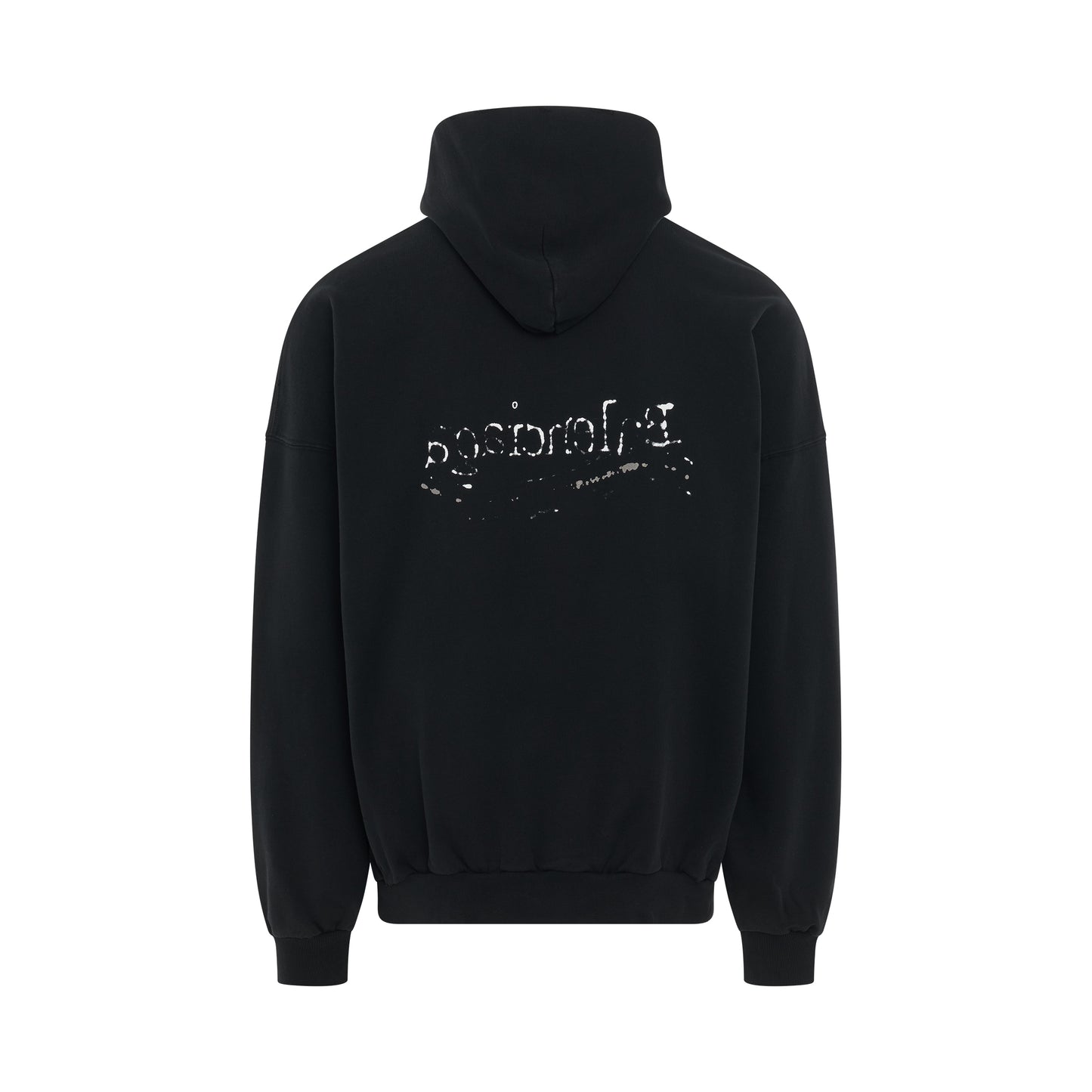 Hand drawn Political Campaign Oversized Hoodie in Black