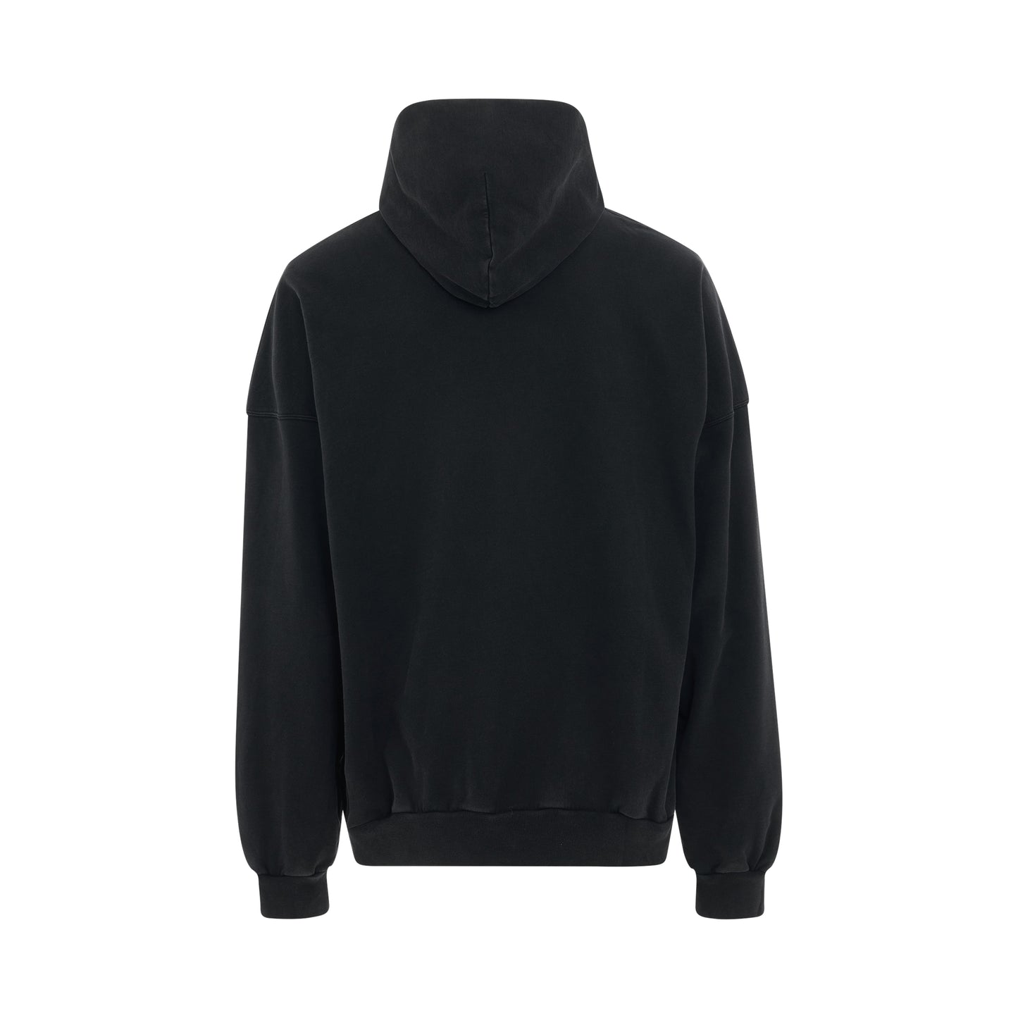 Outline Logo Oversized Hoodie in Washed Black