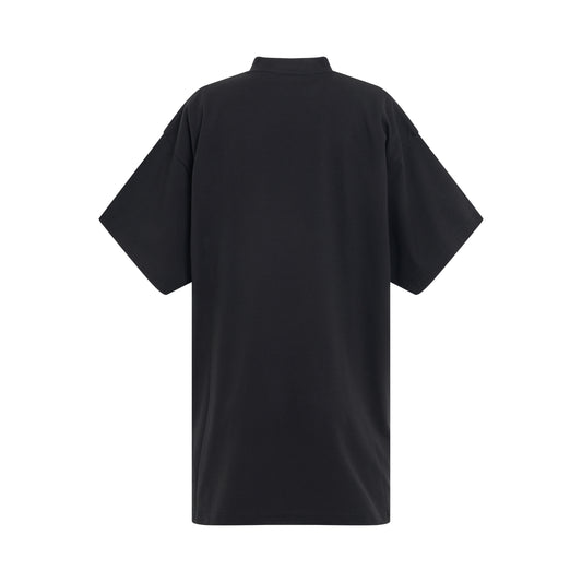 Sticky Note Oversized T-Shirt in Washed Black