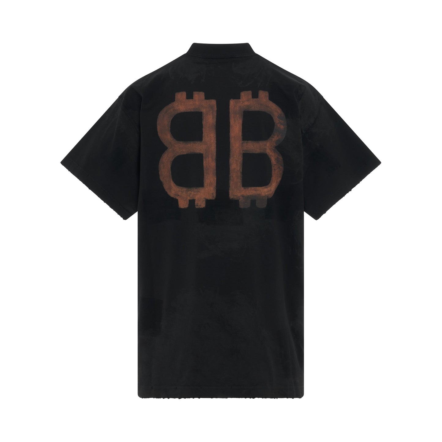 Crypto Logo Oversized T-Shirt in Washed Black