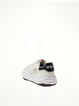 BLAKEY OG Leather Low Top Sneaker in White Back View | MAISON MIHARA YASUHIRO