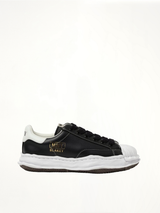 BLAKEY OG Leather Low Top Sneaker in Black Side View | MAISON MIHARA YASUHIRO