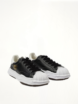 BLAKEY OG Leather Low Top Sneaker in Black Front View | MAISON MIHARA YASUHIRO