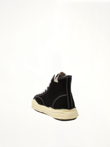 PETERSON OG Vintage High Top Sneaker in Black/White Back View | MAISON MIHARA YASUHIRO