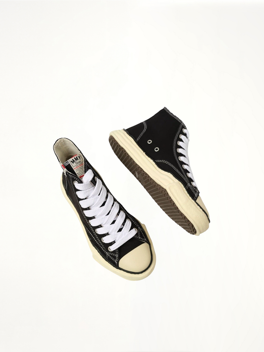 PETERSON OG Vintage High Top Sneaker in Black/White