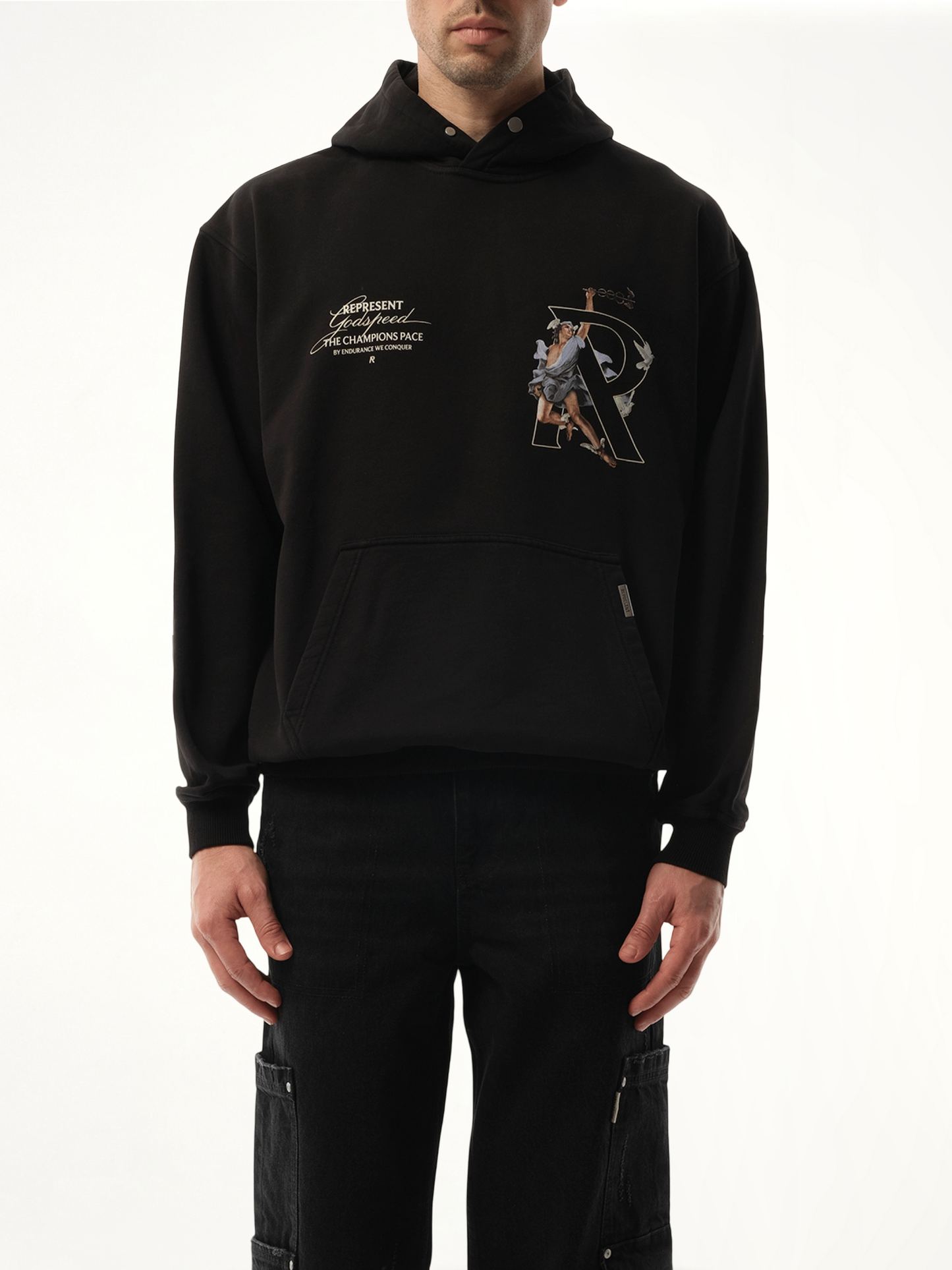 Hermes Hoodie in Jet Black