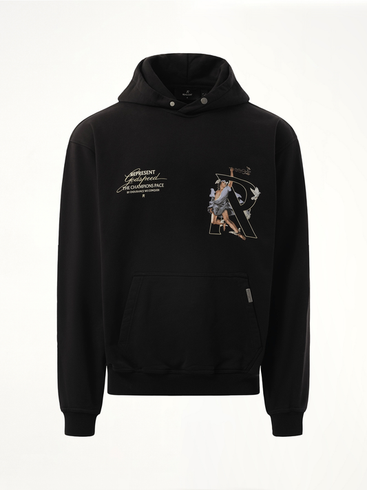 Hermes Hoodie in Jet Black