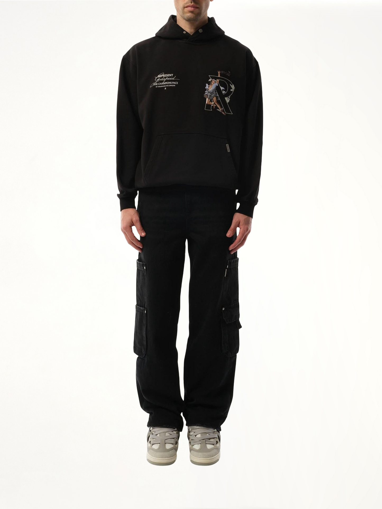 Hermes Hoodie in Jet Black