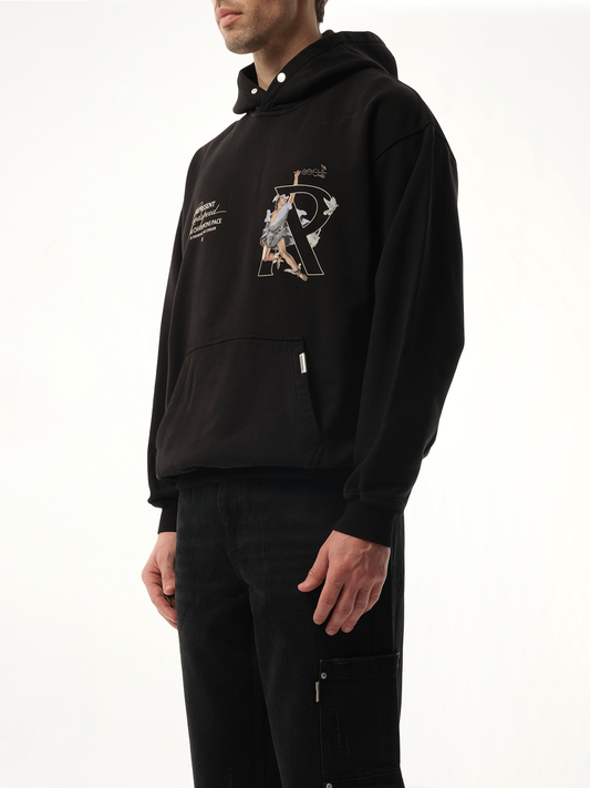 Hermes Hoodie in Jet Black