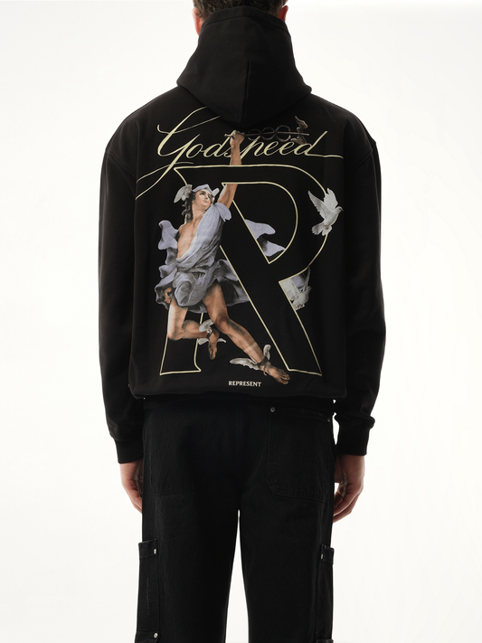 Hermes Hoodie in Jet Black