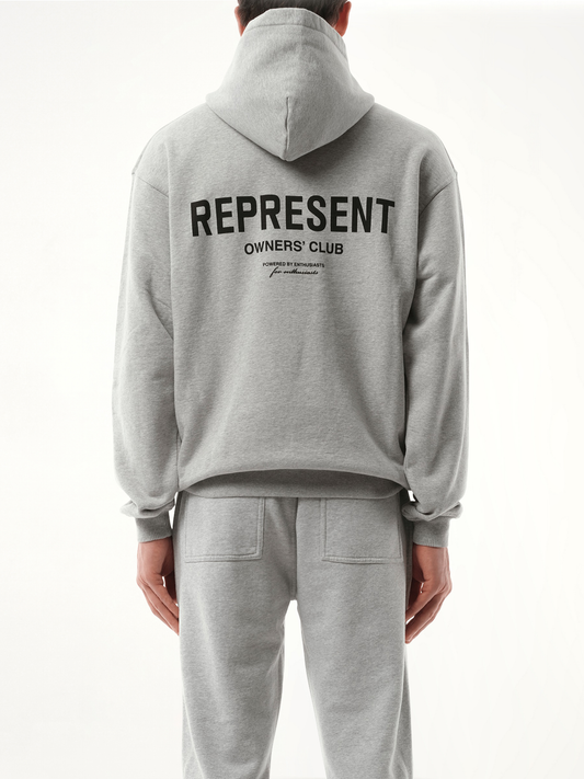 Represent Owners Club Hoodie in Ash Grey