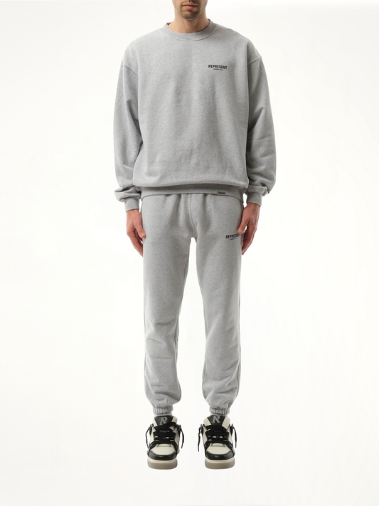 Represent Owners Club Sweatshirt in Ash Grey/Black