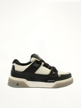 Studio Sneaker in Black/Vintage White Side View | REPRESENT