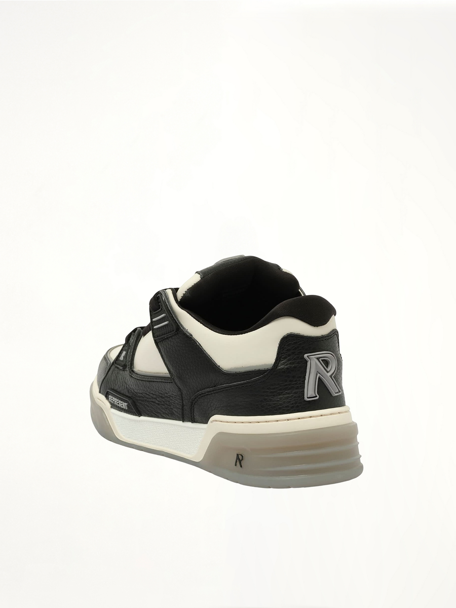 Studio Sneaker in Black/Vintage White Back View | REPRESENT