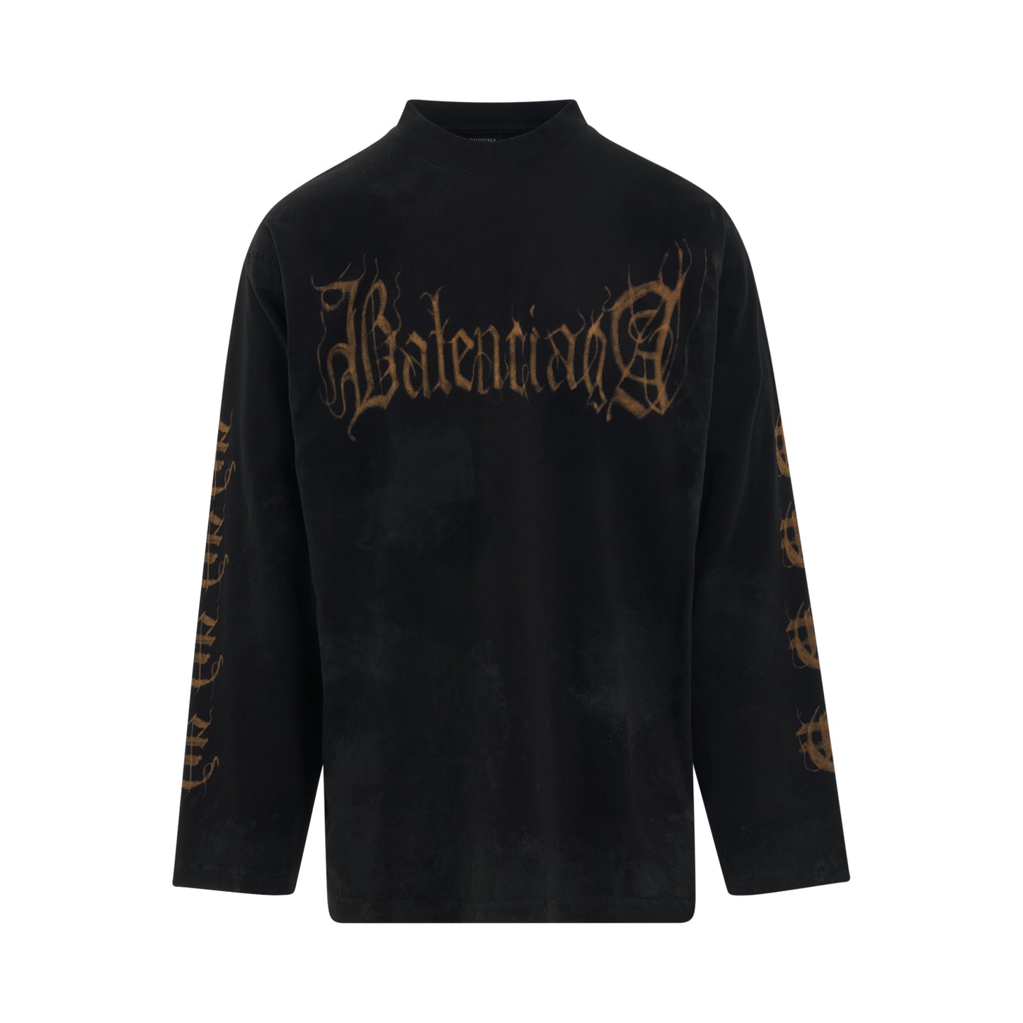 Heavy Metal Long Sleeve T-Shirt in Washed Black