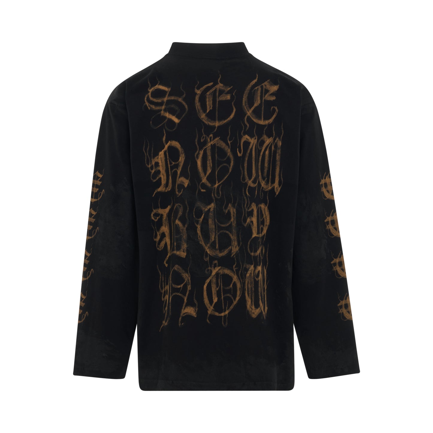 Heavy Metal Long Sleeve T-Shirt in Washed Black