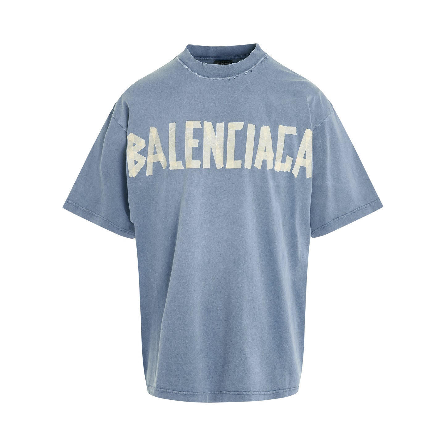 Tape Logo Vintage T-Shirt in Faded Blue