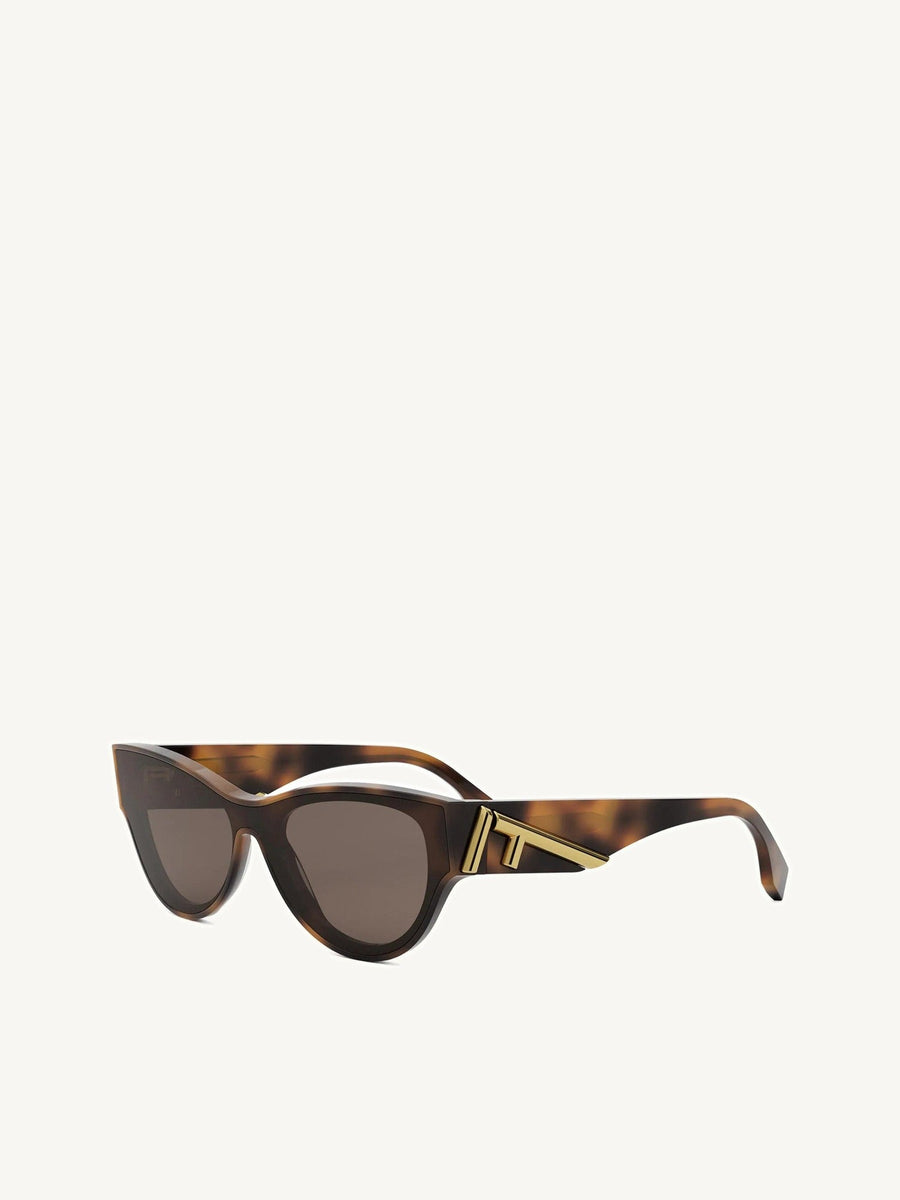 Fendi FE40135I 0053E Acetate Sunglasses in Havana Brown/Gold