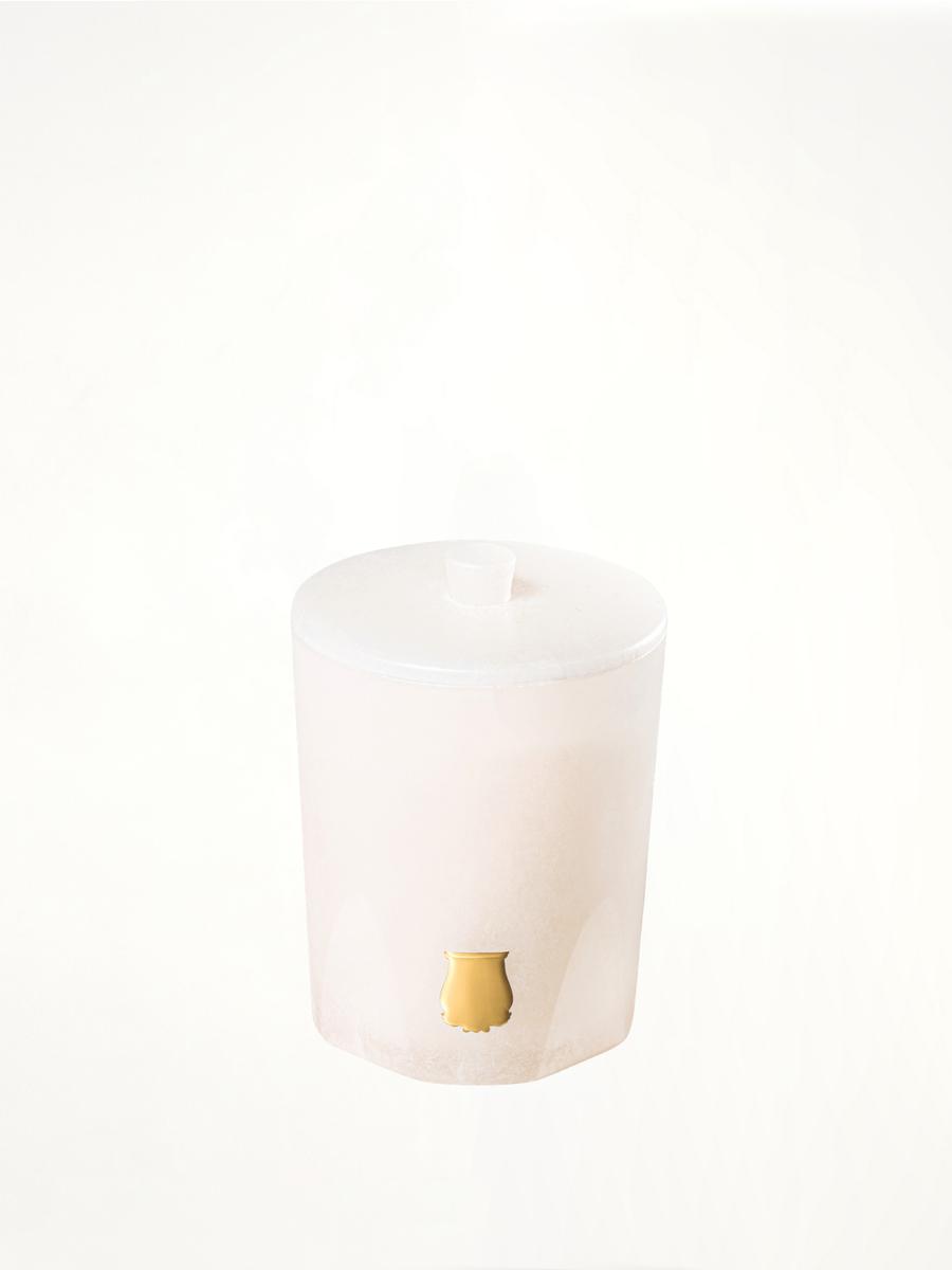 Vesta Alabaster Candle with Lid