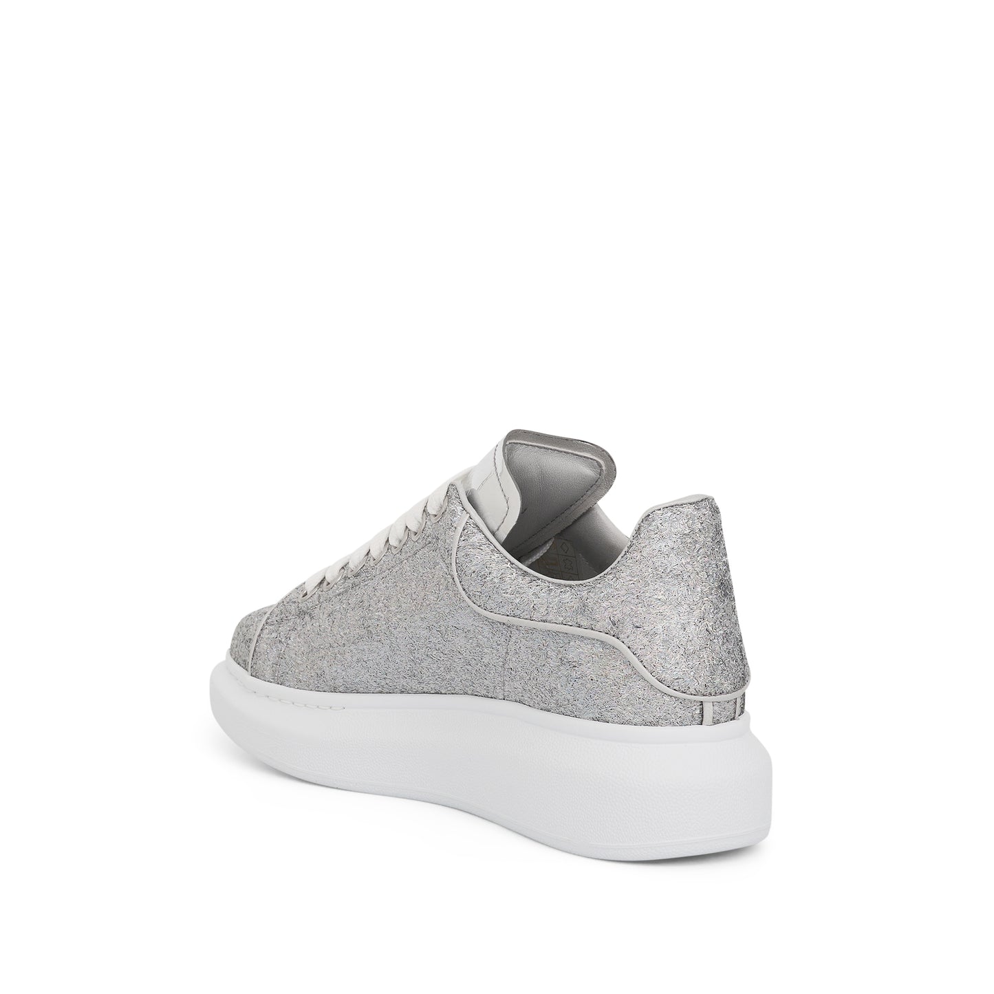 Larry Oversized Glitter Sneaker in Silver/Grey