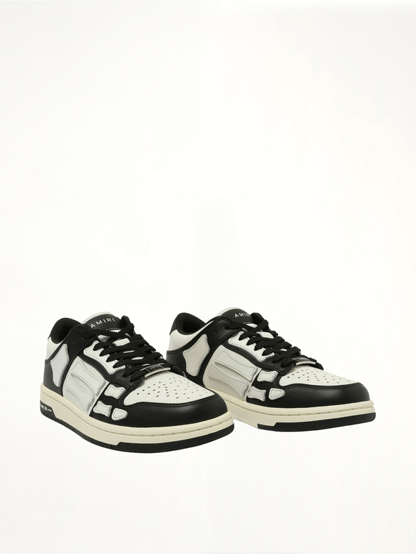 Skeleton Low top Sneaker in Black/White Front View | AMIRI