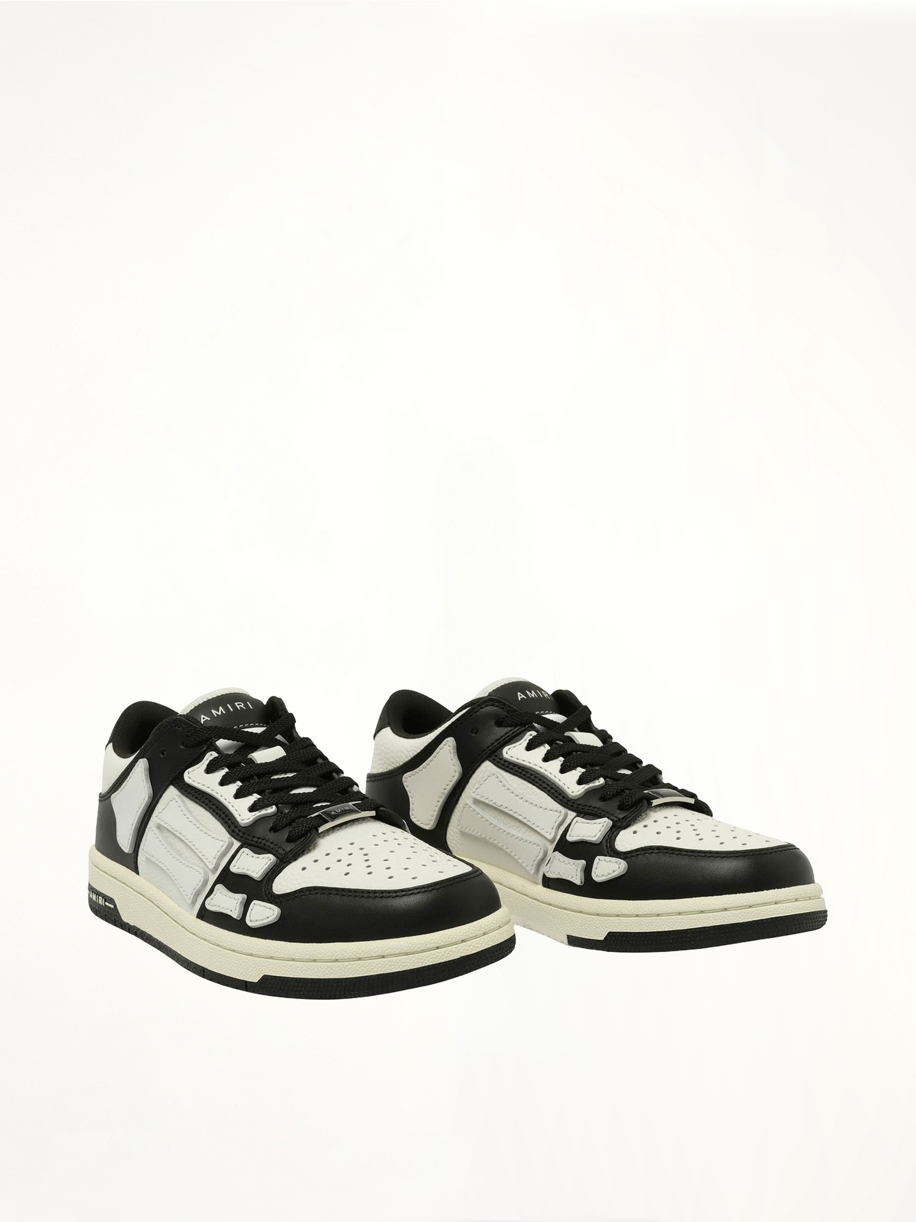 Skeleton Low top Sneaker in Black/White Front View | AMIRI