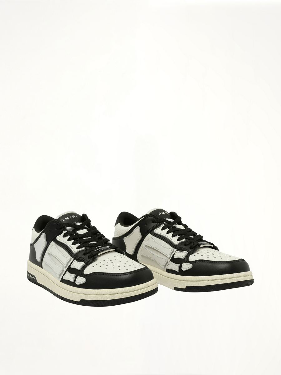 Skeleton Low top Sneaker in Black/White Front View | AMIRI