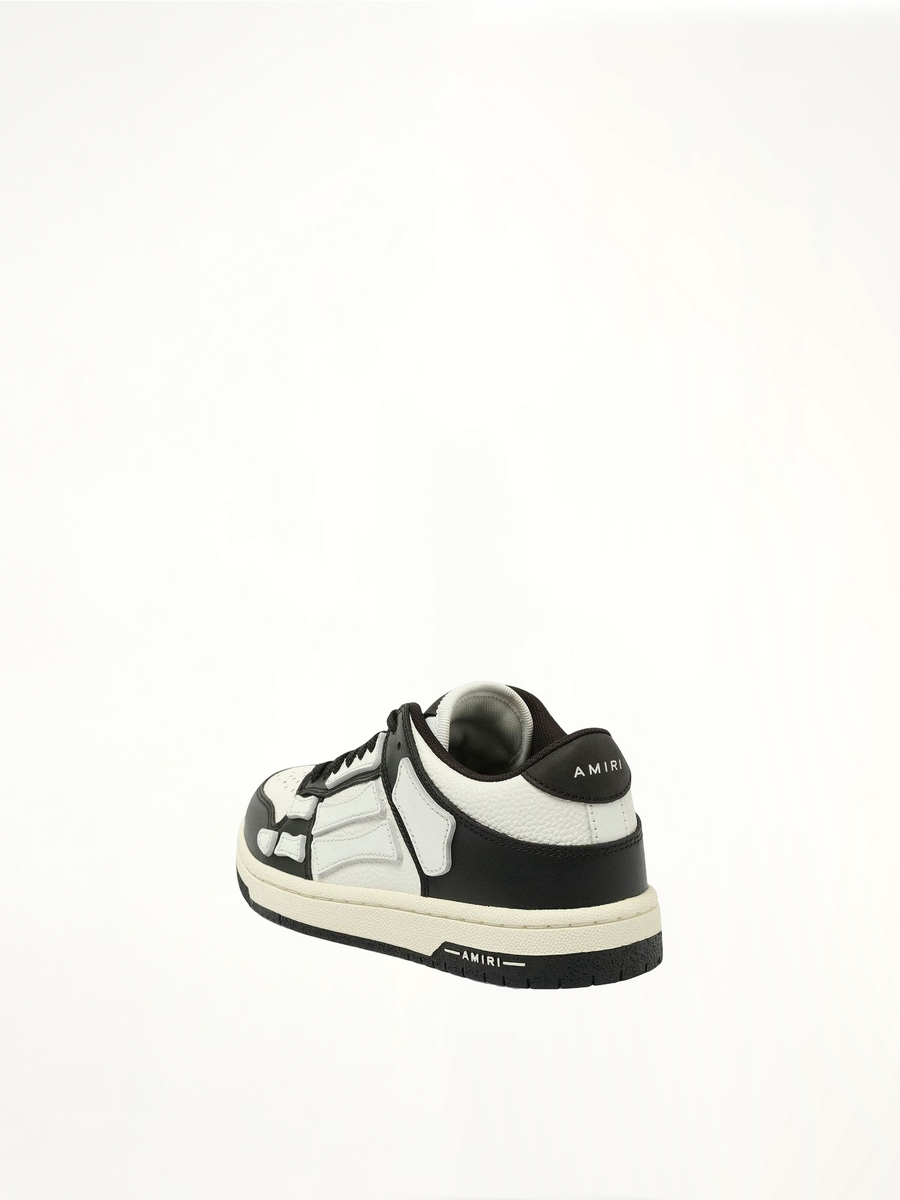 Skeleton Low top Sneaker in Black/White Back View | AMIRI