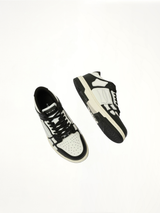 Skeleton Low top Sneaker in Black/White Top View | AMIRI