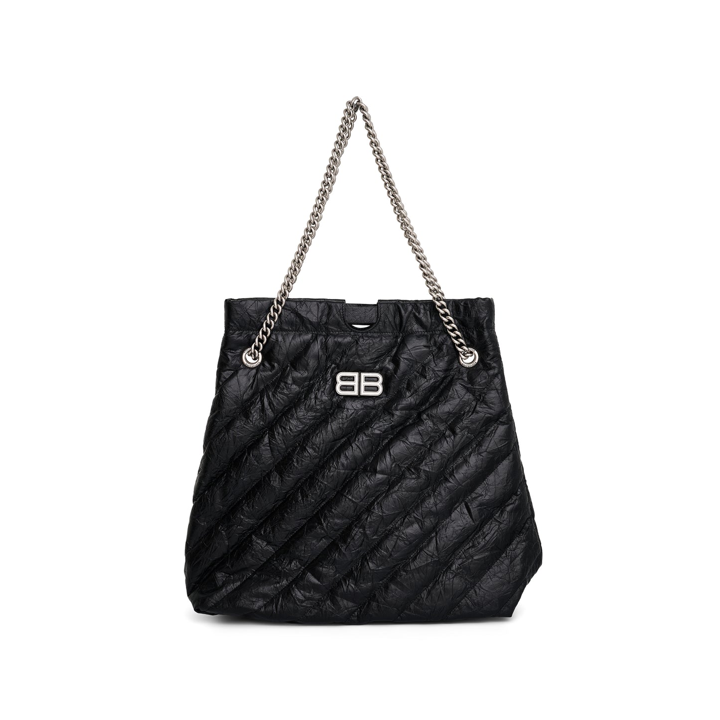 Crush Medium Tote Bag in Black