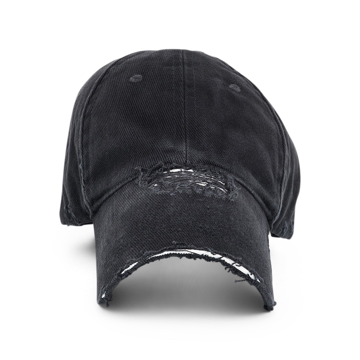 Brim Cap in Black/White