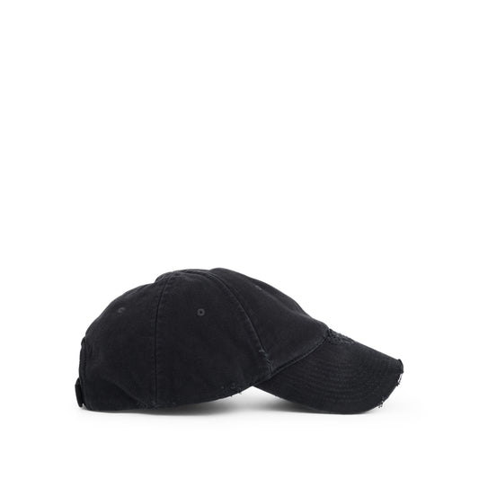 Brim Cap in Black/White