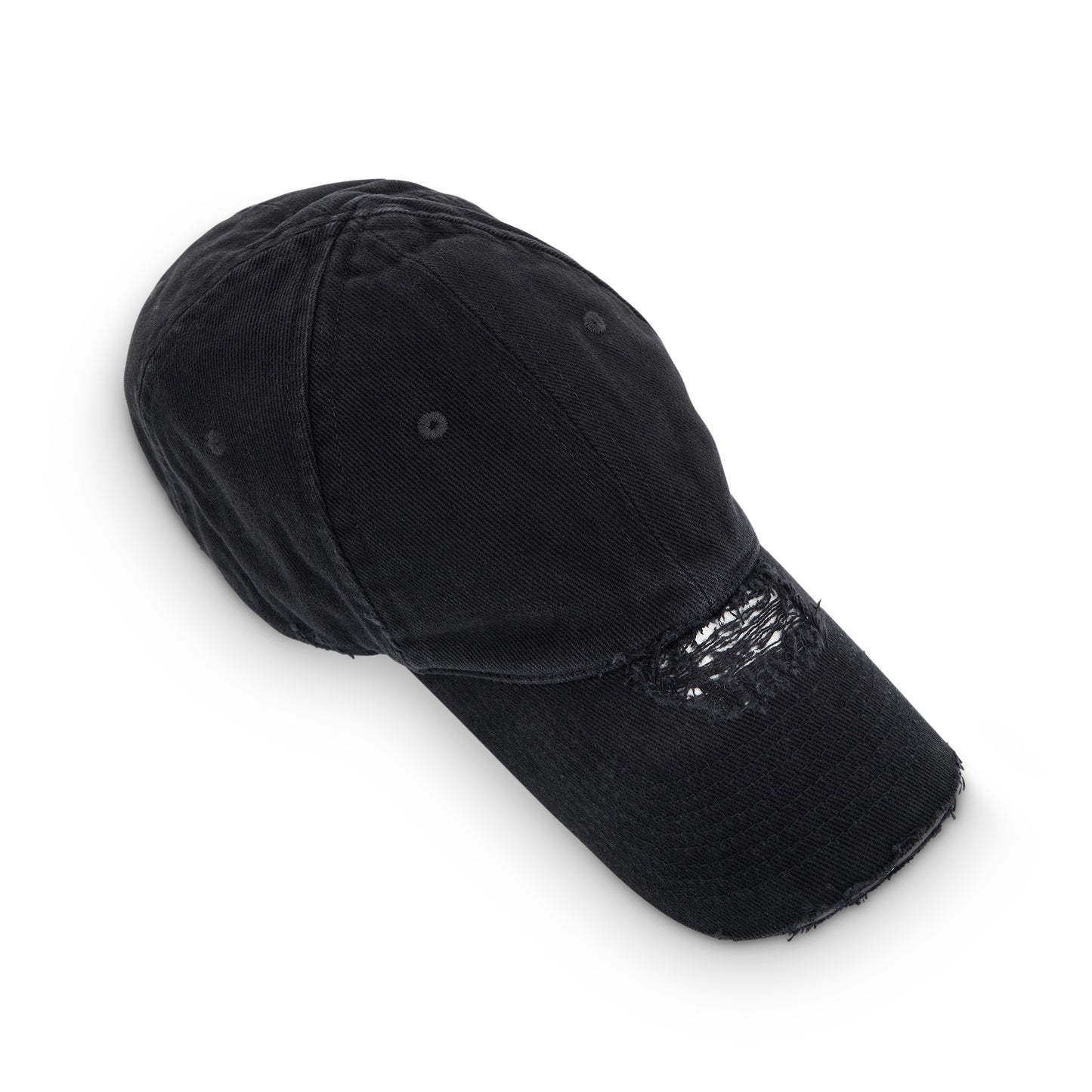 Brim Cap in Black/White