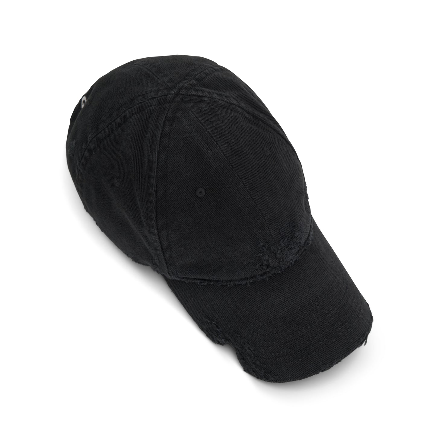 Hat Dog Bite Cap in Washed Black/White