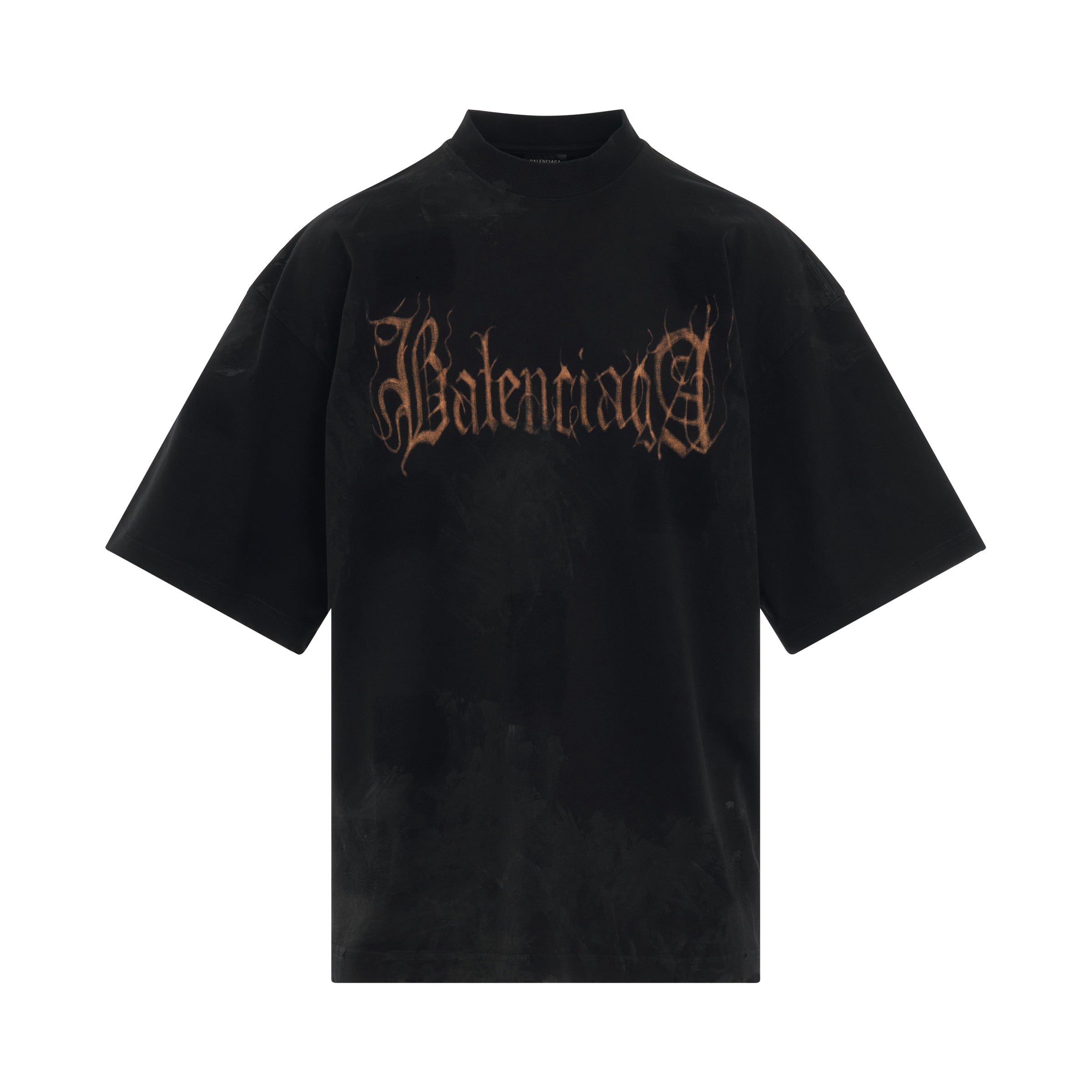 Heavy Metal Oversized T-Shirt in Washed Black