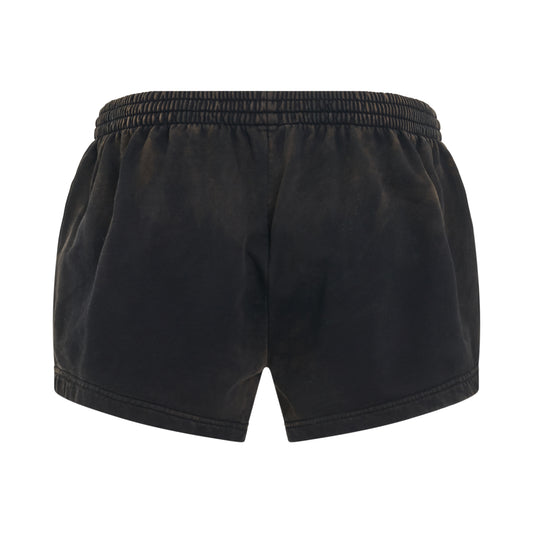 Running Shorts in Washed Black