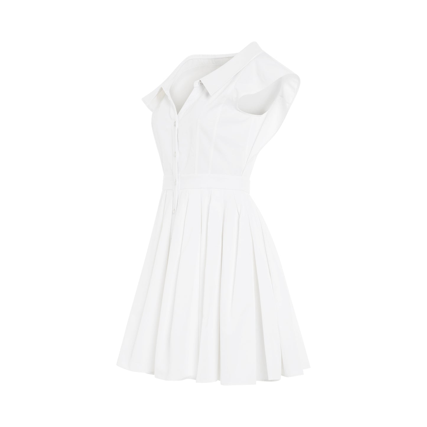 Compact Popeline Dress in Optical White