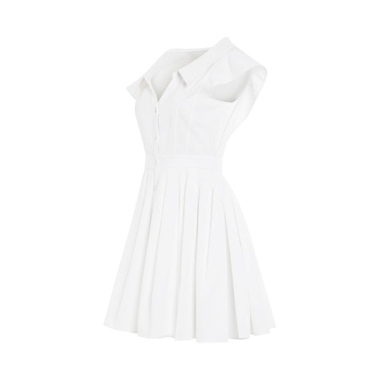 Compact Popeline Dress in Optical White