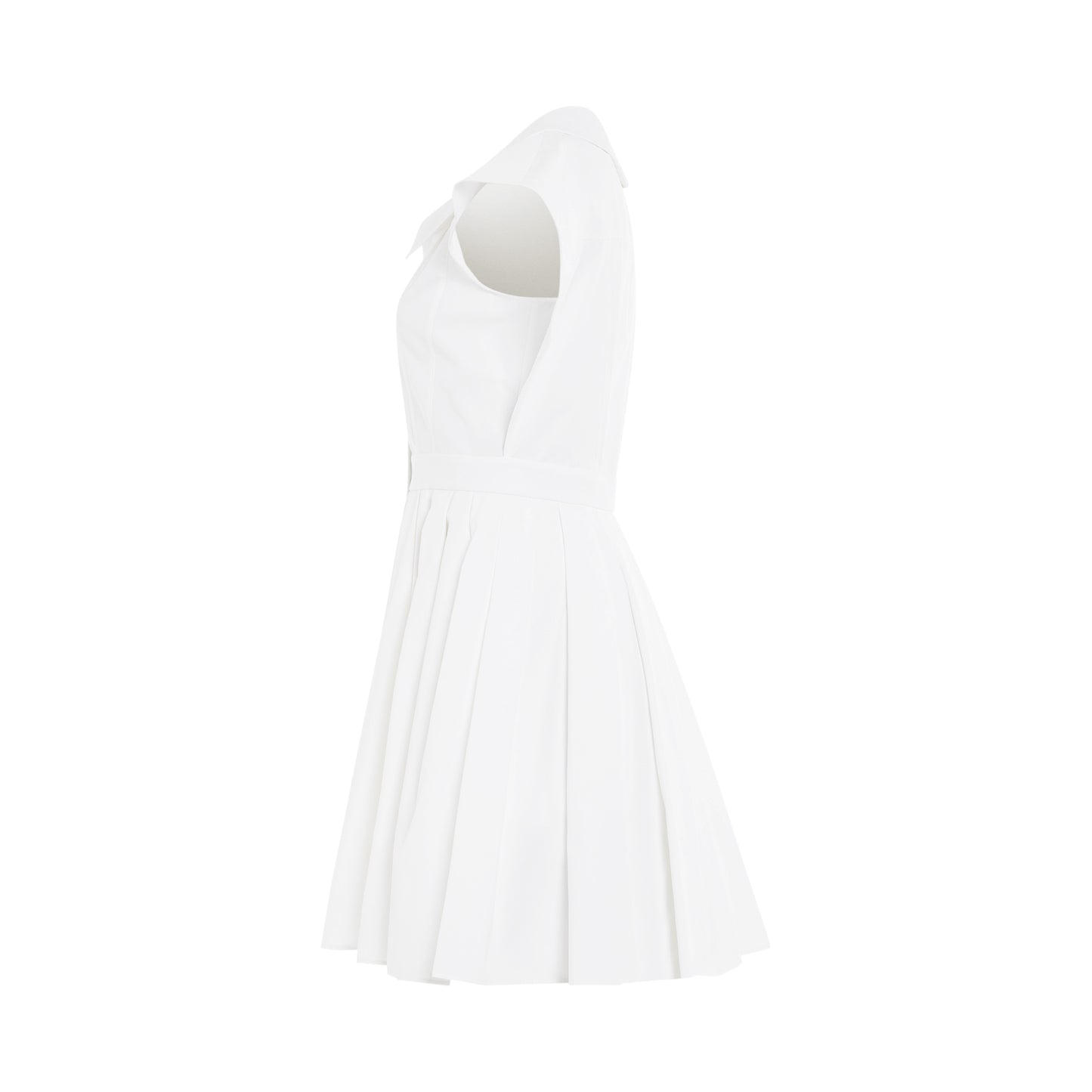 Compact Popeline Dress in Optical White