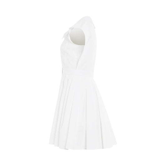 Compact Popeline Dress in Optical White