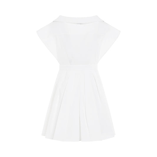 Compact Popeline Dress in Optical White