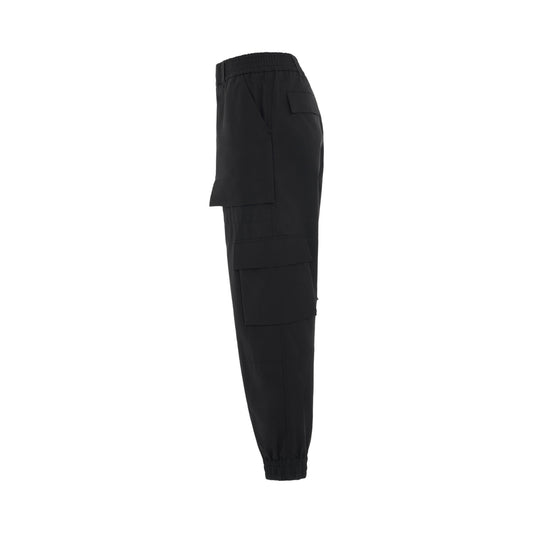 Cargo Cotton Pants in Black