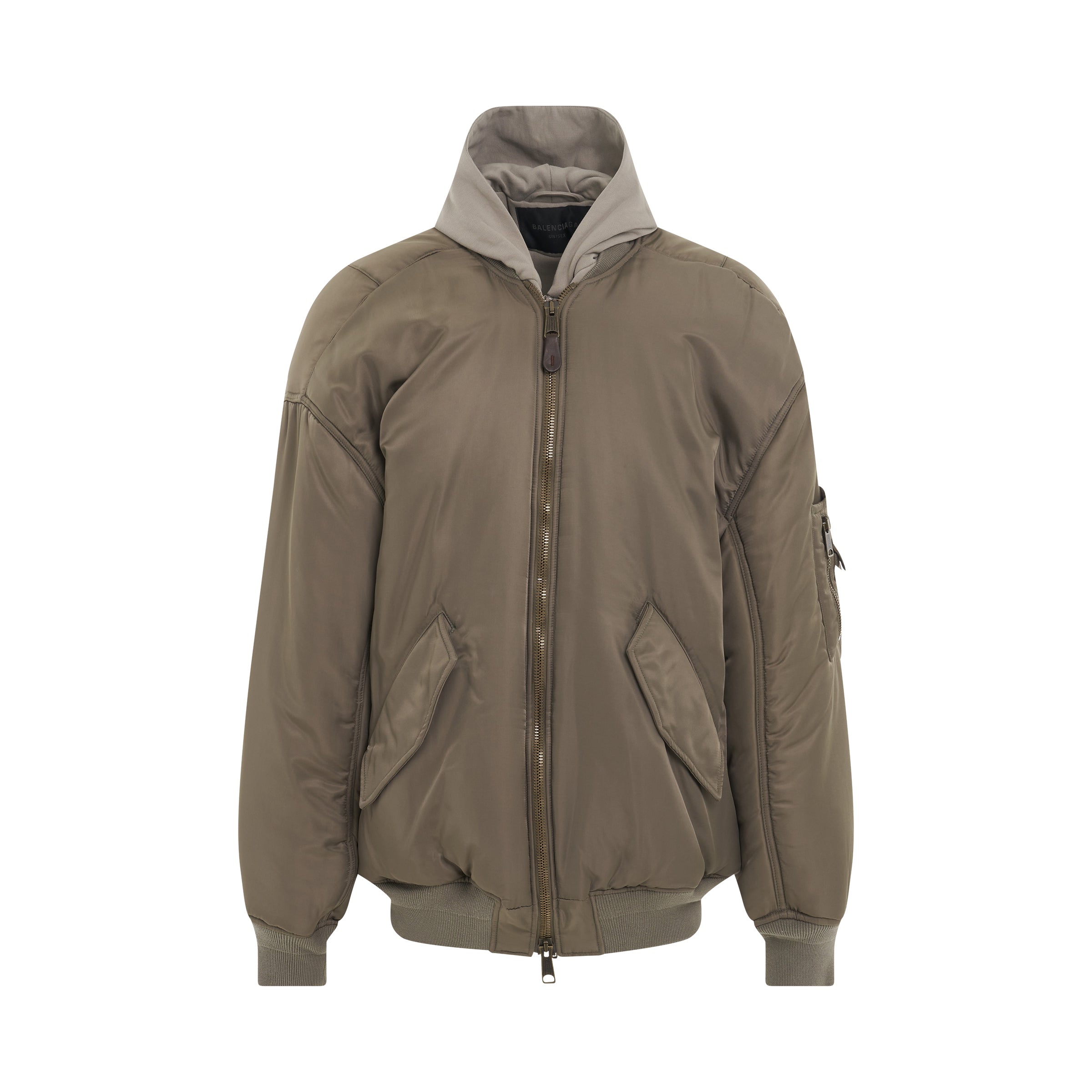 All In Bomber Jacket in Dark Beige