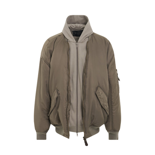 All In Bomber Jacket in Dark Beige