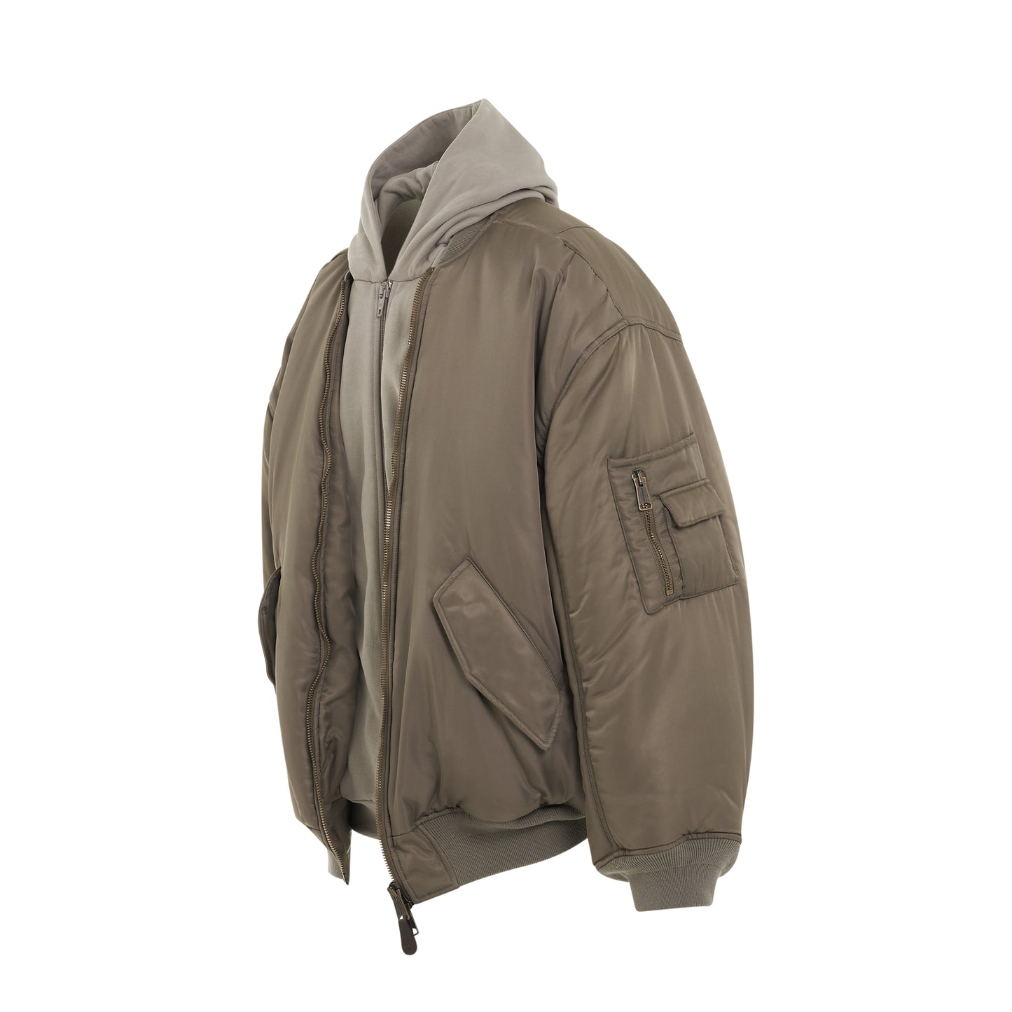 All In Bomber Jacket in Dark Beige